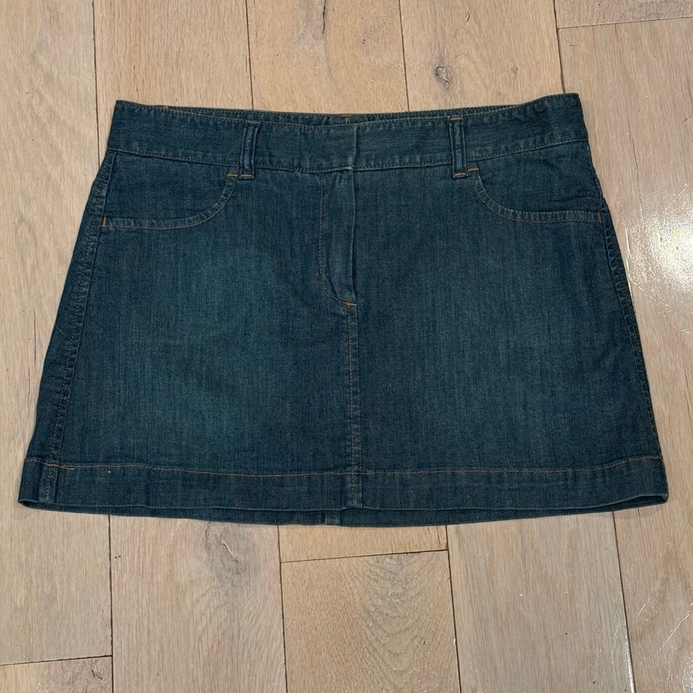 Theory Medium Blue Denim Mini Skirt